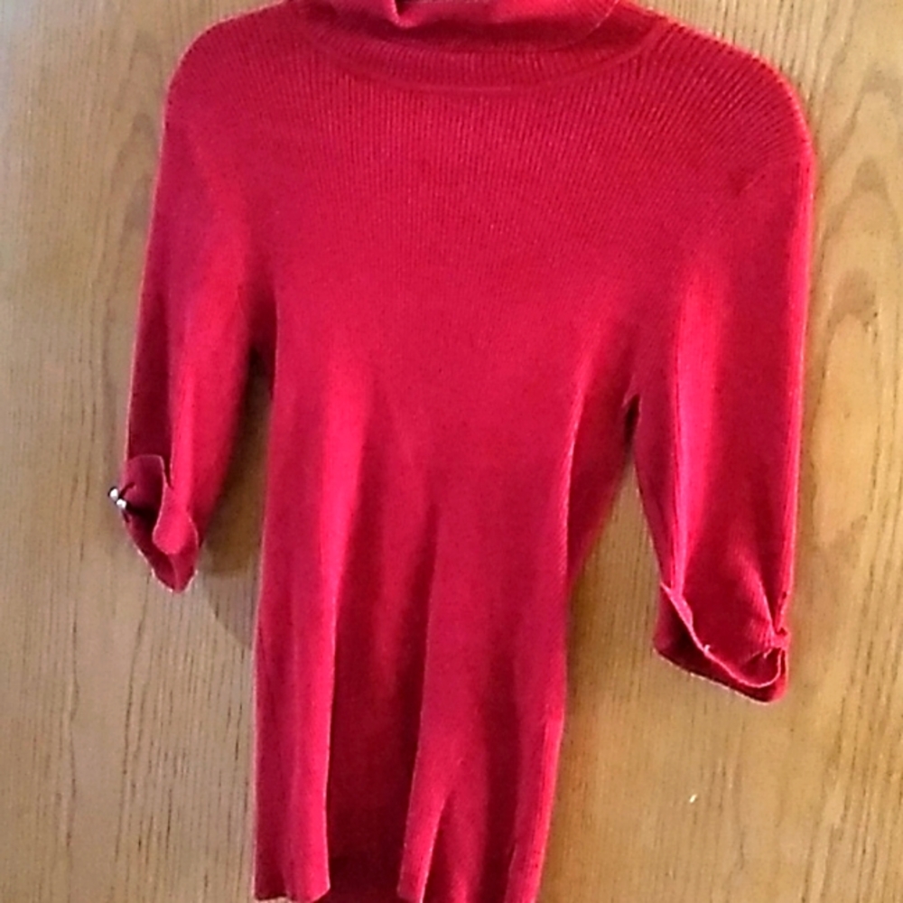 WHBM red turtle neck sweater top